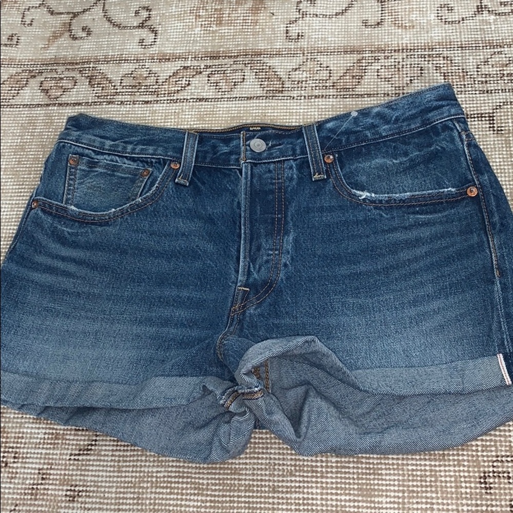 Levi high waisted cut off shorts
